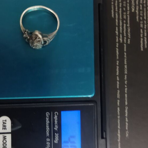 Silver ring size 58 used with 925 stamp