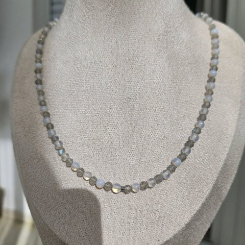 Handmade necklace with moonstone and labradorite new