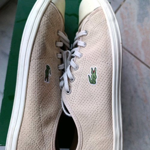 La coste beige suede sneakers size 39 in very good condition