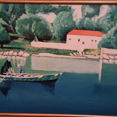 Authentic landscape painting like new