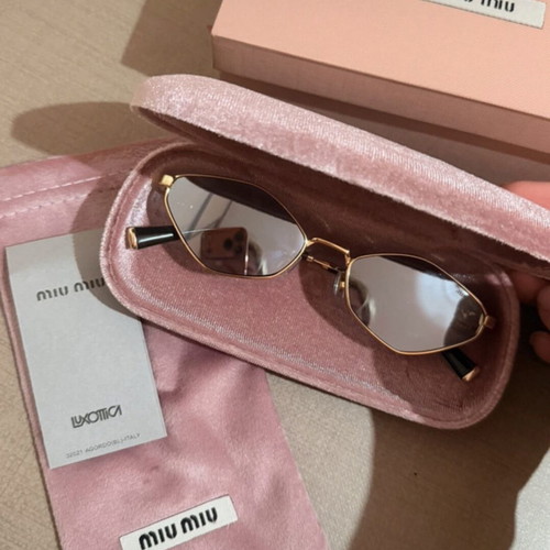 Miu Miu SMU56Z Gold Metal Sunglasses new