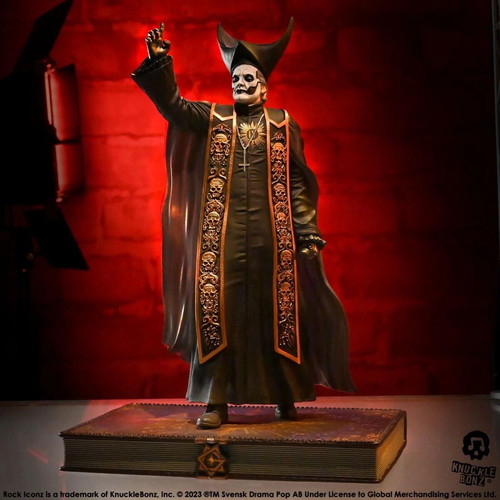 Ghost Papa Emeritus IV Black Robes Rock Iconz Statue KnuckleBonz new