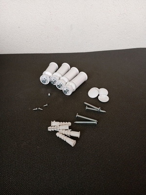 Σετ στηριγμάτων σωμάτων λουτρού λευκό καινούργιο