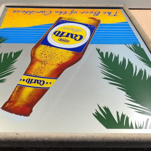 Carib beer promotional mirror like new