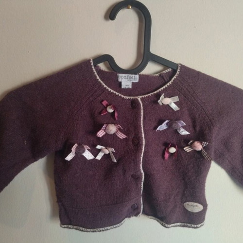 Confetti baby cardigan like new for girl 9-12 months