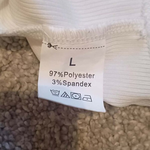 White ribbed bodysuit Shein size L like new