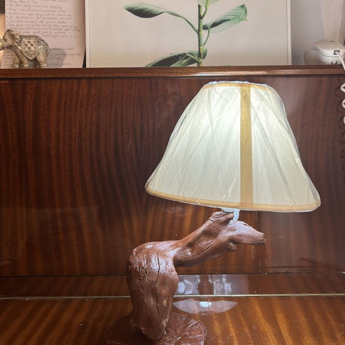 Table lamp handmade, 36 cm height, 18 cm abajur