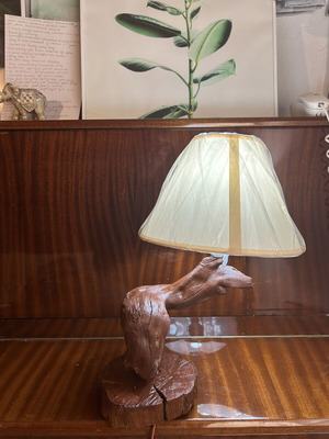 Table lamp handmade, 36 cm height, 18 cm abajur