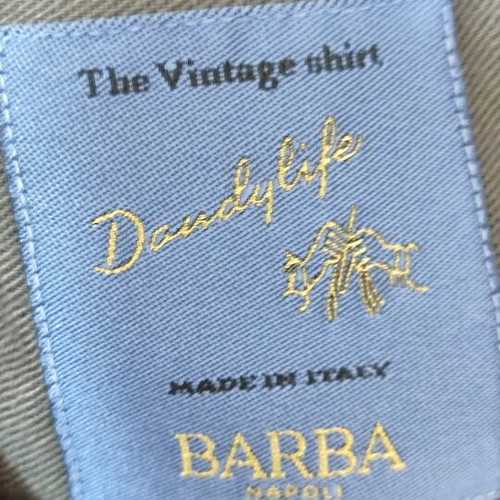 Barba Napoli Dandy Life men's shirt like new, olive green, size L