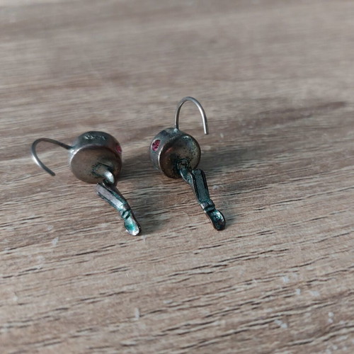 Dyrberg/Kern earrings set of 3 pairs used, multicolor