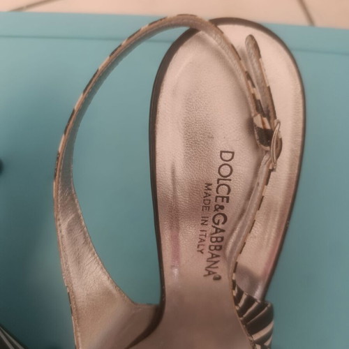 Dolce & Gabbana pointed black and white heels like new size 39.5