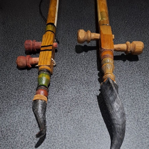 Set of 2 Rababa Traditional String Instruments used, Egyptian