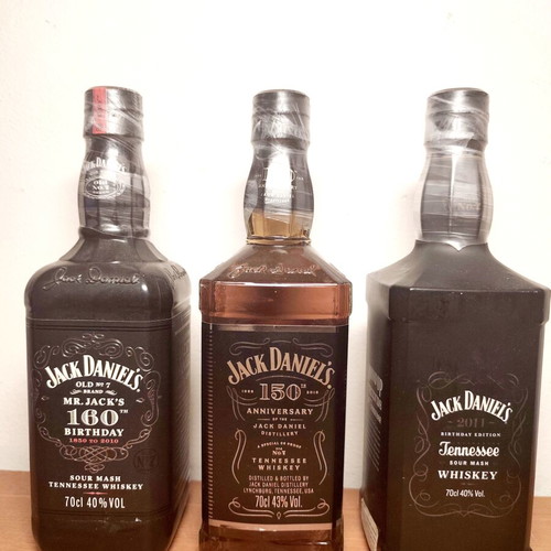 Jack Daniel's collectible set 3 sealed anniversary editions