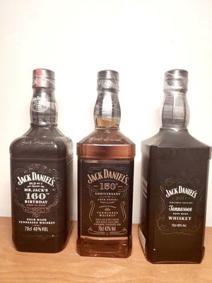Jack Daniel's collectible set 3 sealed anniversary editions