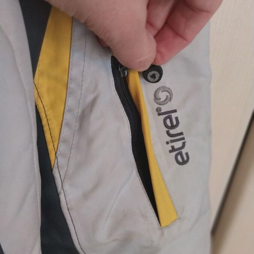 Etirel men's jacket used, gray and yellow, size L