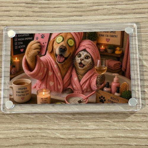 Acrylic Spa Mood Pets fridge magnet new 9x6cm