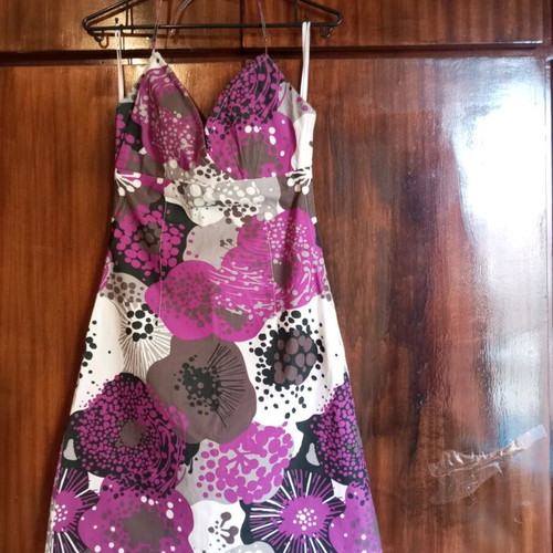 H&M midi backless dress like new with neck tie
