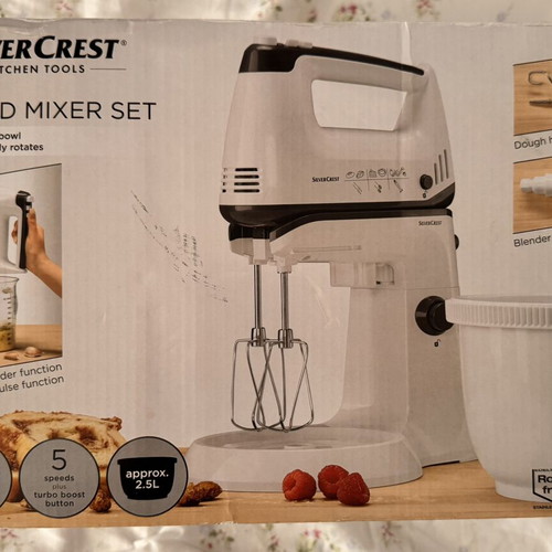Silvercrest Hand Mixer Set with Bowl and Accessories new