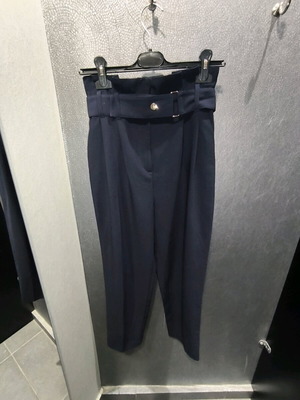 Blue high-waisted Topshop pants like new with removable belt