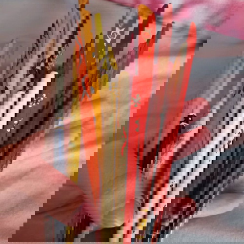 Χειροποίητα κοκκαλάκια μαλλιών από ξύλο καρυδιάς πολύχρωμα, καινούργια