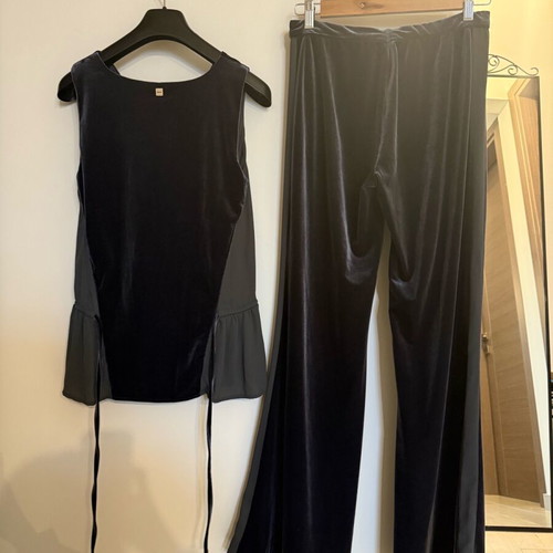 Manila Grace velvet set like new, blue-gray, size 40
