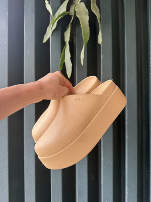 Crocs Dylan Platform γυναικεία σαμπό μπεζ σαν καινούργιο, νούμερο 38
