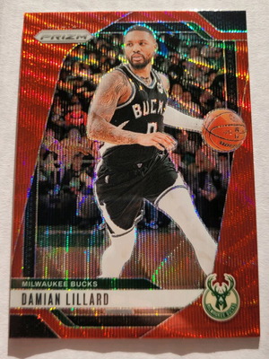 Panini Prizm Damian Lillard Red Wave Card 2024 like new