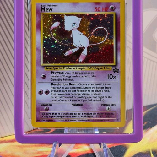 Mew 2000 Black Star Promo Pokémon League card pristine