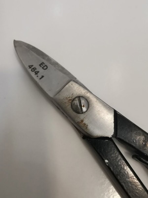 Metal cutting scissors used, for metal sheets and jewelry making