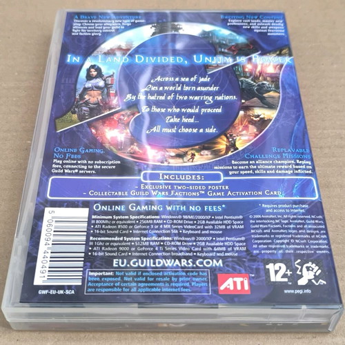 Guild Wars Factions Collector's Edition PC game like new