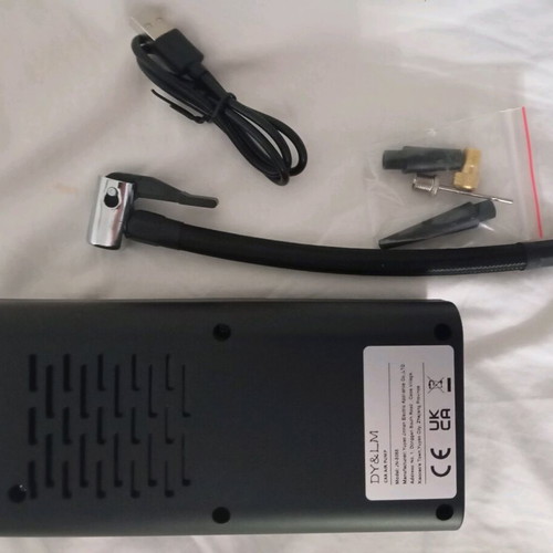 Portable Electric Tire Pump with Digital Gauge USB Rechargeable