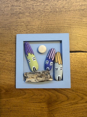 Wooden handmade frame with sea materials new 11.8x11.8