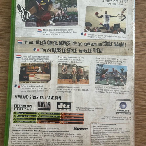 And 1 Streetball used Xbox game with manual