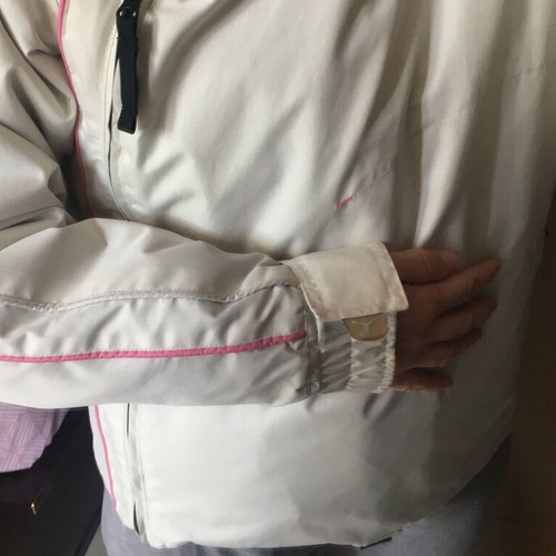 Puma sports jacket used, size S, beige with pink details
