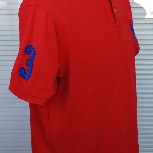 Polo Ralph Lauren Big Pony Red Polo Shirt used, Custom Fit, Men's L