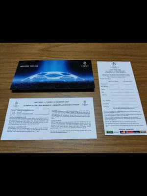 Olympiacos Real Madrid Champions League 2007 Welcome Package like new