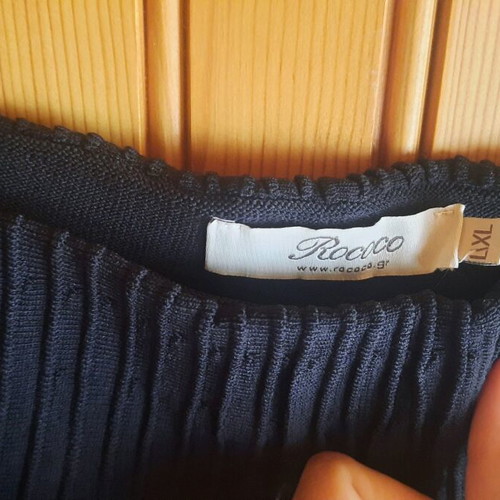 Midi dress Rococo winter black, knitted top, like new
