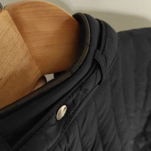 Zara puffy quilted jacket with down used, size L, dark blue