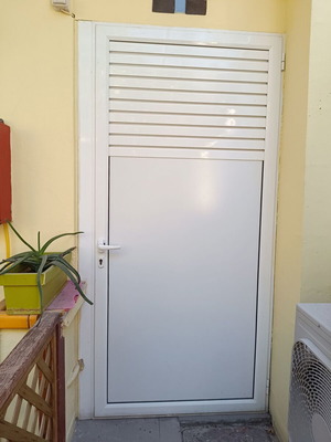 Aluminum exterior storage door like new
