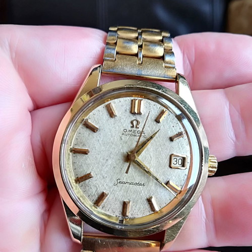 Omega Seamaster 1962 μεταχειρισμένο επιχρυσωμένο ρολόι Cal 562