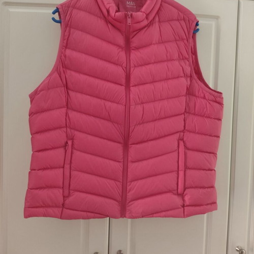 Marks & Spencer sleeveless jacket like new, pink, size 18