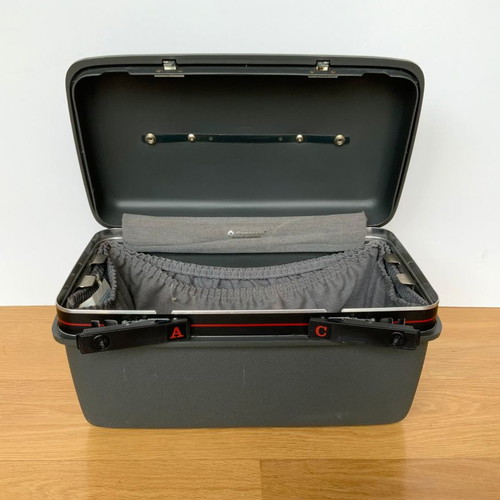 Samsonite Silhouette makeup beauty case used, gray