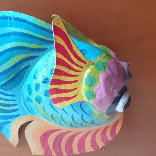 Papier-mâché animals like new, pack of 2 handmade
