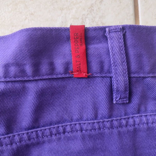 Salt & Pepper denim shorts, purple, size S