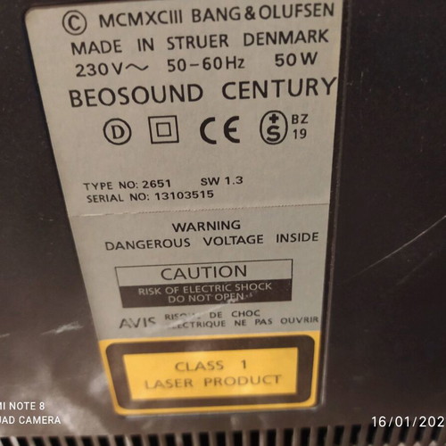 Bang & Olufsen Beosound 2000 sound system used with CD, radio, cassette