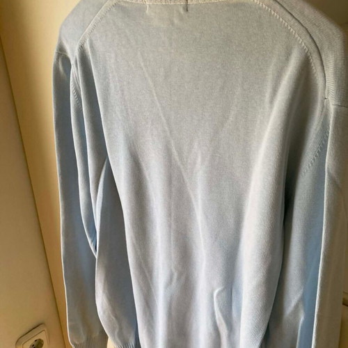 Zara men's long-sleeve thin turquoise pullover sweater used