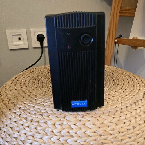 UPS Apollo 600 used, 600VA power rating, RS232 and RJ45 ports, no battery