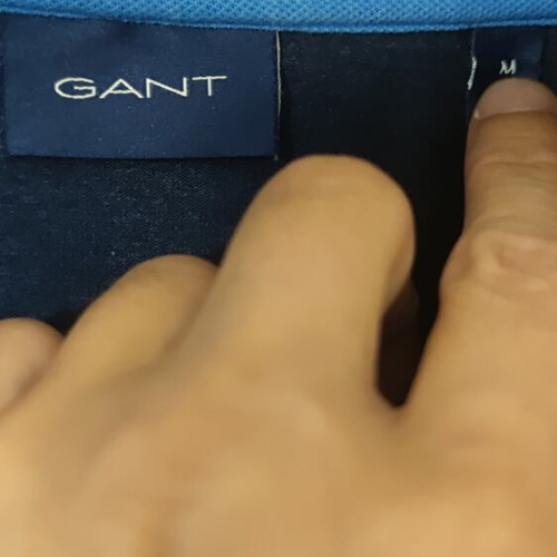 Gant long-sleeve polo shirt medium blue like new