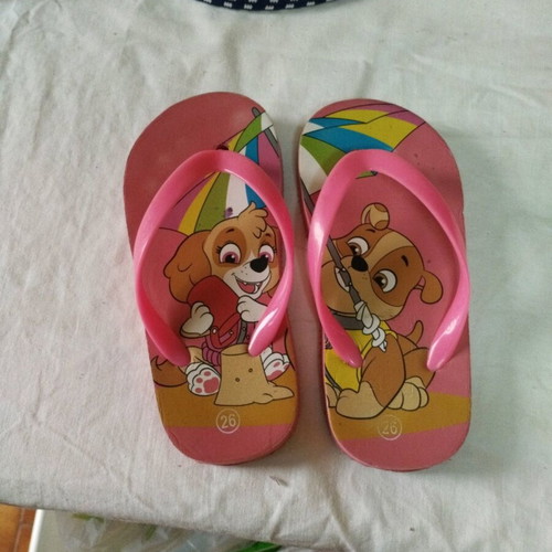 Paw Patrol flip flops used, size 26 for kids