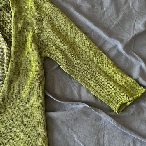 Albertini knitted twin set lime green, large